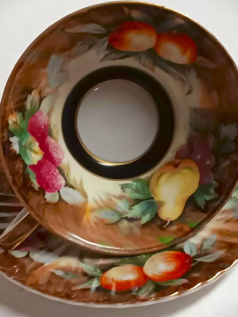 Vintage 1950's Lefton Heritage Orchard cup and saucer.